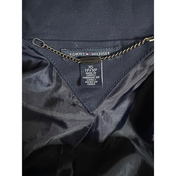 Tommy Hilfiger Womens Double-Breasted Navy Trench Coat XS - Picture 5 of 6